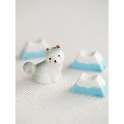 Small Tiantai Mount Fuji and Dog Chopsticks Rack zakka Ceramic Chai Dog Ginger Rack Small Gift Small Fresh