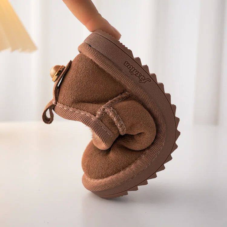 Детские ботинки девочка Geniune Leather Classic Button Snow Bo Bo 