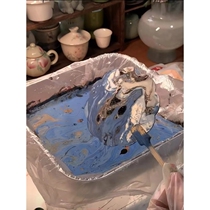 Lacquer fan material package intangible cultural heritage lacquer fan pigment handmade diy bookmark rafting set large lacquer fan national lacquer tie-dye