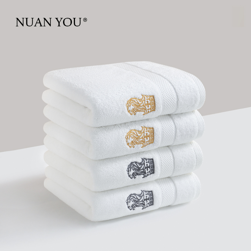 Nuanyou Towel for Face Washing, Household Use, Pure Cotton, Absorbent, All-Cotton, White, for Women and Men, Exclusive for Five-Star Hotels, High-End