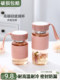 喝水杯女学生高颜值耐高温带盖玻璃杯便携简约随手杯可爱泡茶杯子