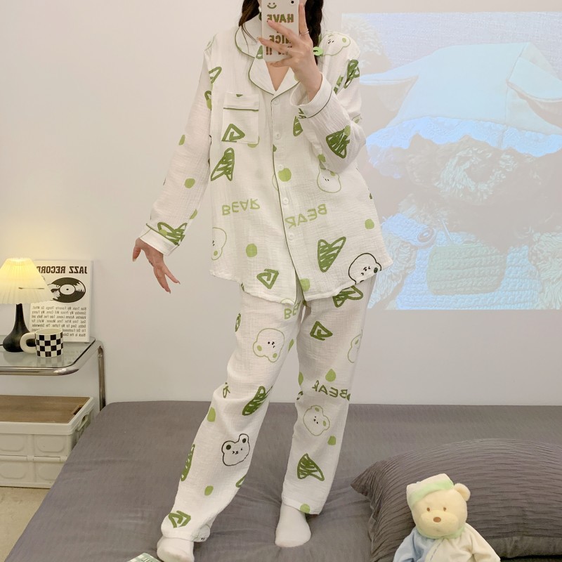 全棉纯棉月子服夏季薄款产后哺乳4月份5孕妇睡衣女产妇全棉两件套 — 28