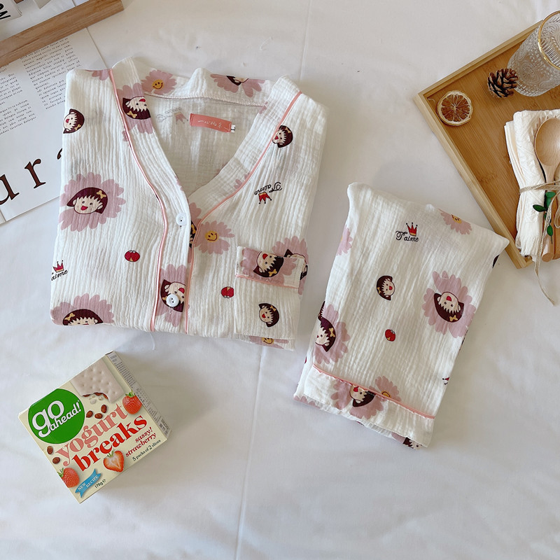 全棉纯棉月子服夏季薄款产后哺乳4月份5孕妇睡衣女产妇全棉两件套 — 19