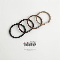 High face value head rope small rubber band hair band Hair Rope Leather leather cover Hair Accessories Autumn winter 2021 New online red