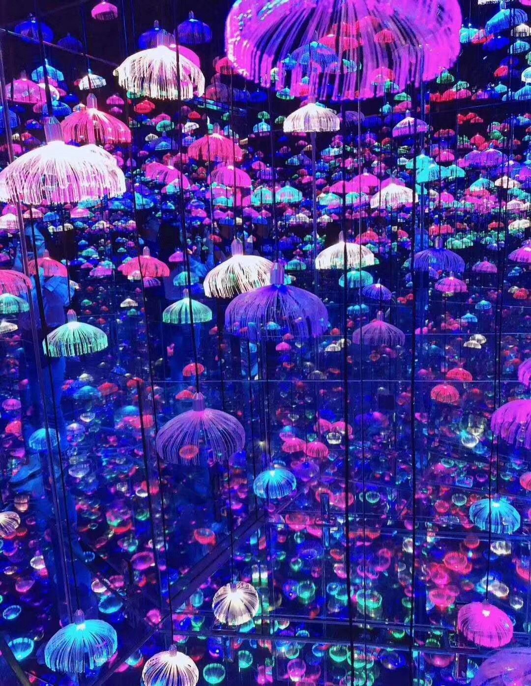 LED luminous jellyfish lamp outdoor waterproof hotel villa bar colorful