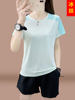 Ice Silk Sports Suit for Women 2025 New Summer Thin Style Mother's Clothing Age-Reducing Short-Sleeved Shorts Running Suit Two-Piece Set