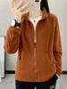 Spring and Autumn Outdoor Fleece Jacket for Women 2025 New Casual Warm Stand Collar Hiking Coat Solid Color Short Fleece Top