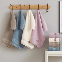 Little Bear Pure Cotton Children's Small Towel for Face Washing, Household Soft All-Cotton Absorbent Lint-Free Hand Towel, Special Face Towel for Washing