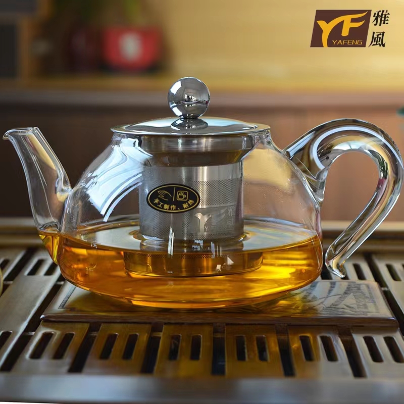 雅风玄逸壶耐热玻璃小茶壶耐高温可加热中式煮茶泡茶壶不锈钢滤网