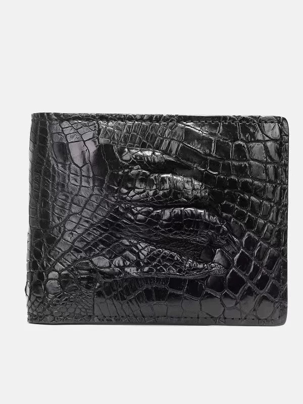 Crocodile Leather Wallet, High-End Business Style, Genuine Leather, Casual Inner Lining, First-Layer Cowhide, Fortune-Attracting Wallet, Celebrity Style, Unisex