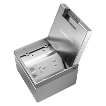 Panpan ground socket invisible hidden stainless steel waterproof flat screen embedded ultra-thin network hidden ground socket