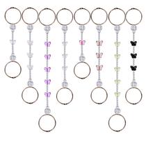 The crystal wire rope ring with two ends can be detached and lengthened. Clothing store home hanging chain hanging clothes display hook
