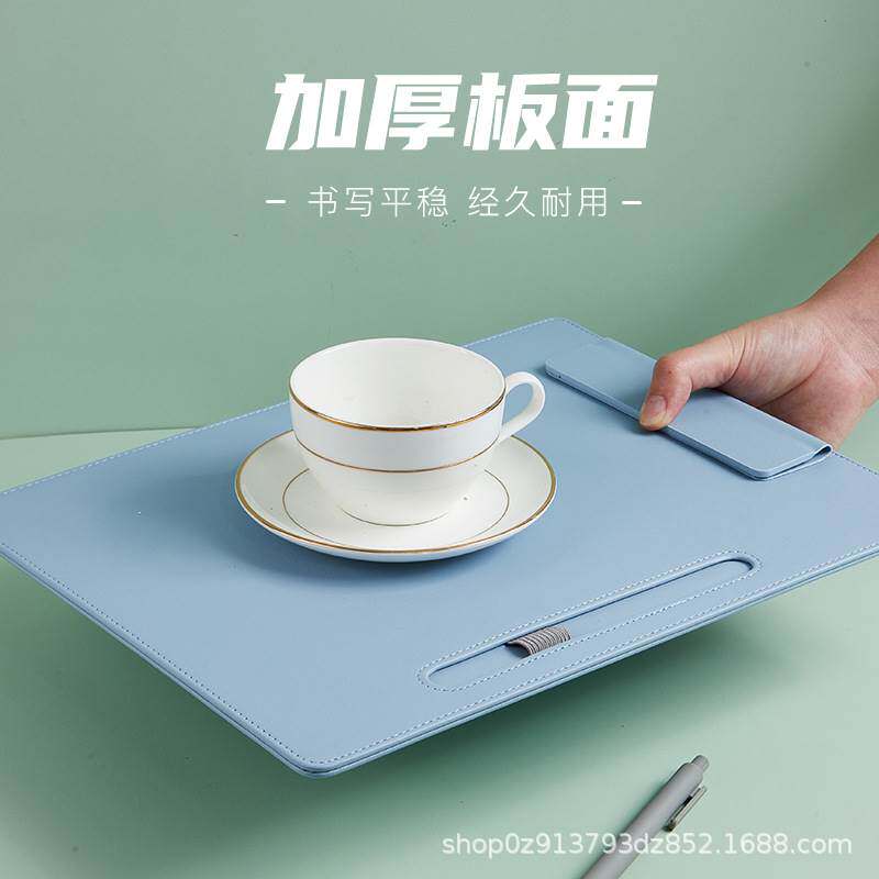 a4 Meeting Liner Clips Custom Logo writing pads Magnetic Suction Folder Plate Hotel Hospitality Document Plate Clip Leather-Taobao