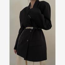 Japanese FC Internet celebrity metal waist chain accessories for women high-end letter chain belt decoration with skirt and jeans chain