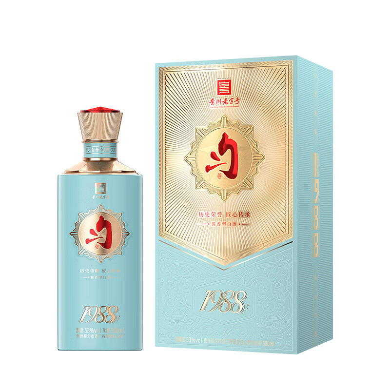 中国　白酒　金酱传承酒　53%　500ml 谷小年贵州国茅53度酱香型白酒500ml*6瓶仿皮礼箱53度500mL 6瓶礼