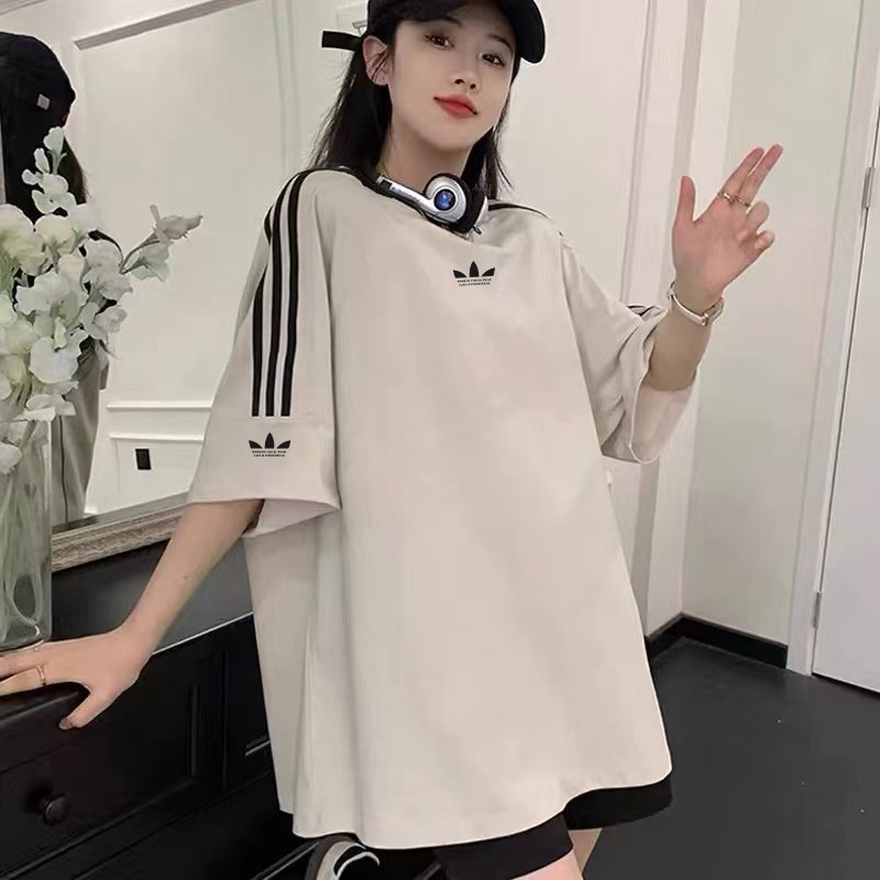 Loose Cotton Sports Clover Top Round Neck Short-Sleeved T-Shirt for Women Summer Casual Oversized Couple Large Size Top Loose Cotton Sports Clover Top Round Neck Short-Sleeved T-Shirt for Women Summer Casual Oversized Couple Large Size Top