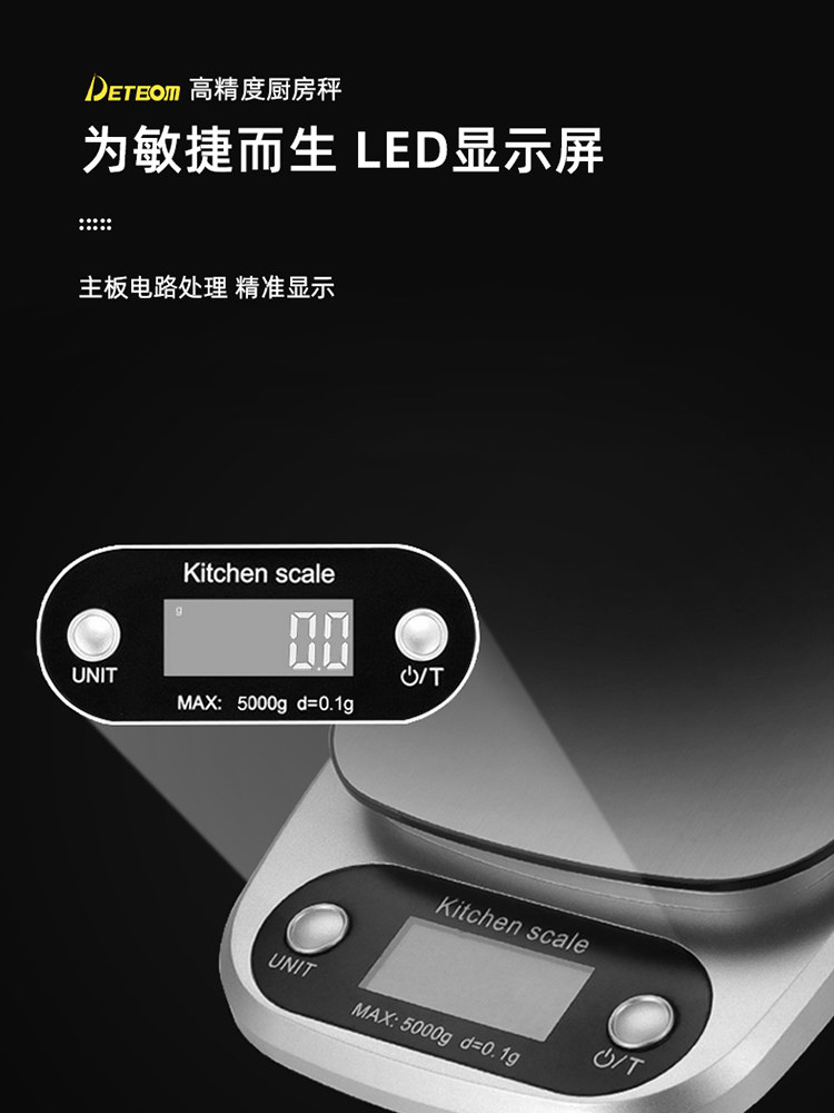 Debaomai Kitchen Electronic Scale, Accurate Household Kitchen Scale, High-Precision Electronic Scale for Baking, Small Gram Scale