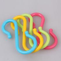 Japanese KM plastic hook s hook extra large small s mini s hook color household s type multifunctional two-way hook