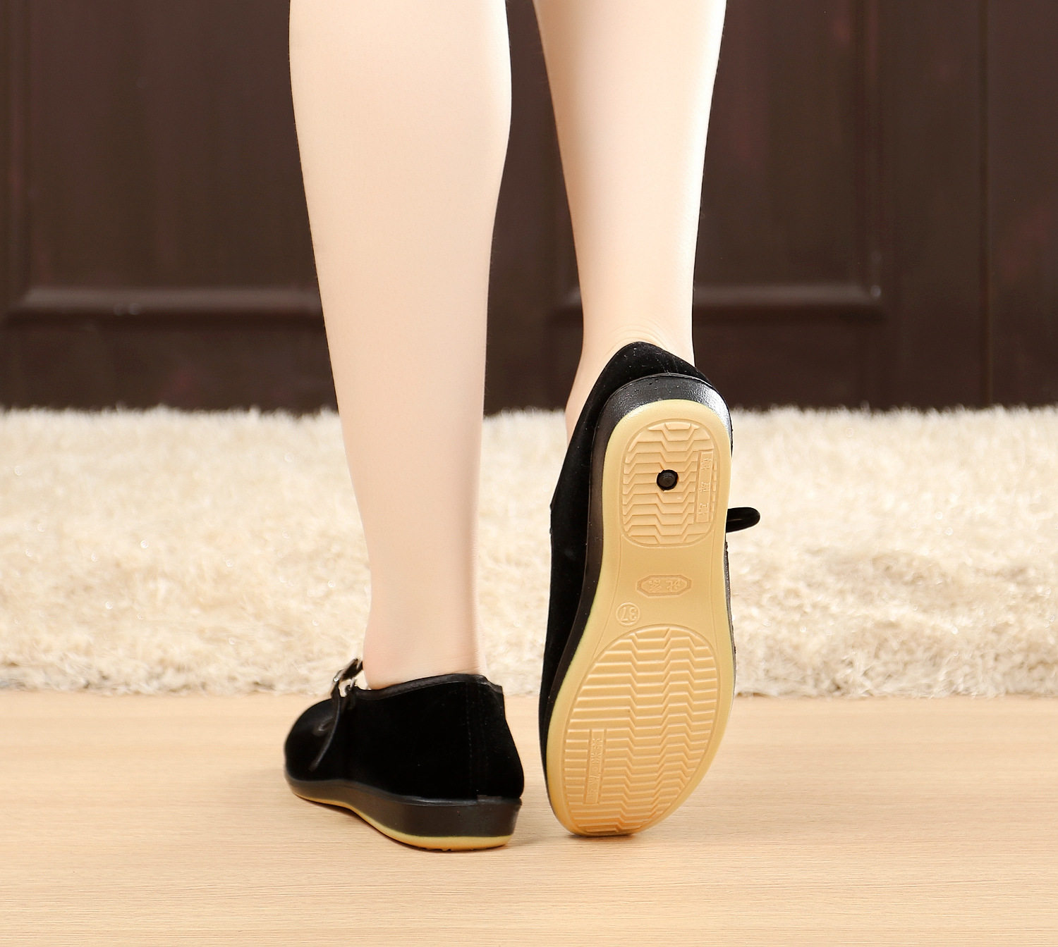 Обувь для янгэ 民族秧歌舞蹈黑色跟布鞋女胶州藏族东北民间高跟舞鞋检定考试专用儿童