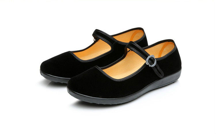 Обувь для янгэ 民族秧歌舞蹈黑色跟布鞋女胶州藏族东北民间高跟舞鞋检定考试专用儿童