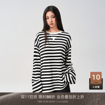 Louzing pullover sweater for women loose lazy style 2025 new summer thin round neck fat mm sweater