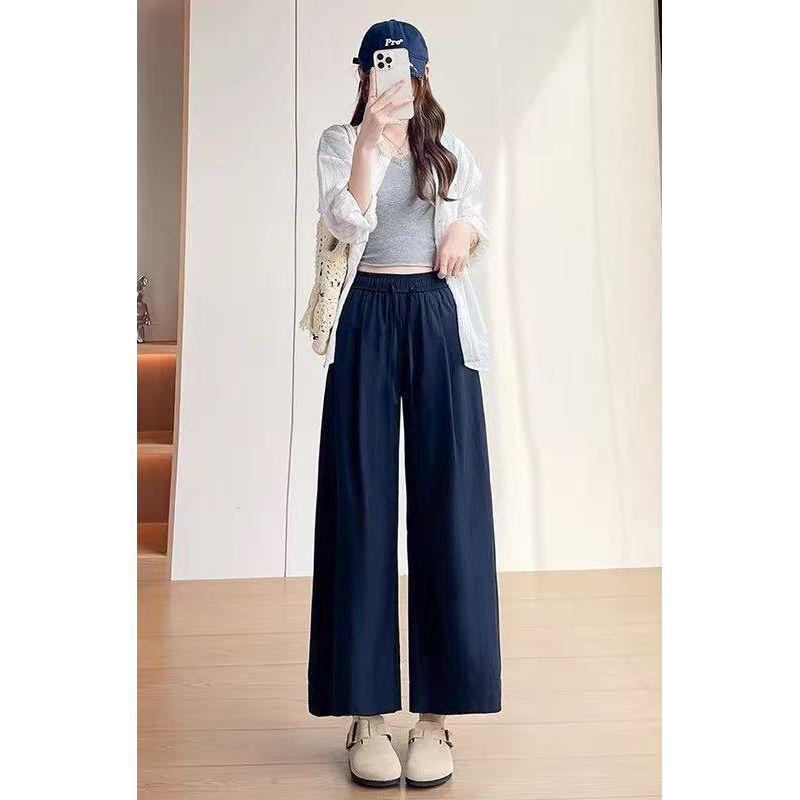 2601-Tencel Cotton and Linen Versatile High-Waisted Straight Wide-Leg Pants 2601-Tencel Cotton and Linen Versatile High-Waisted Straight Wide-Leg Pants