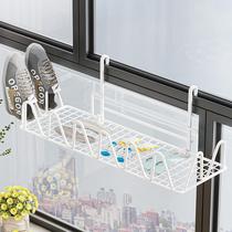 Balcony shoe drying rack artifact anti-theft window guardrail window window sill outdoor drying sandals rack outside the window clothes drying rack