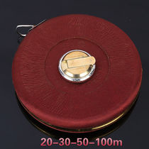 Spring leather tape measure cloth tape measure fiber tape measure 20-100 meters meter land sports measuring linen cloth ruler cloth