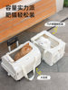 Pet Double-Layer Trolley Box, Large Capacity Cat Carrier, Portable for Two Cats, Bus Suitcase, Dog Stroller Backpack