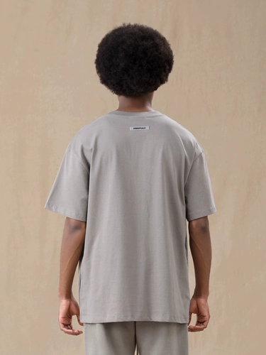 Летняя футболка Essentials FOG Covered God Grey High Street Fashion Brand Trend с буквенным принтом и короткими рукавами для мужчин и женщин