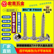 Carbon steel nickel-plated screws TA cross large flat head self-tapping screws umbrella head mushroom head self-tapping screws M2 3-M5