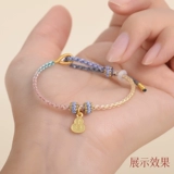 Золотой плетеный браслет с одной бусиной ручной работы, съемный аксессуар подходит для мужчин и женщин, 2mm, подарок на день рождения