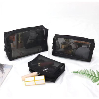 网纱口红化妆便携洗漱收纳袋ins高级感超火化妆包