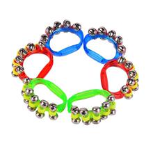 Orff musical instrument string bell baby kindergarten plastic hand bell 10 bell rattle childrens music toy dance hand bell