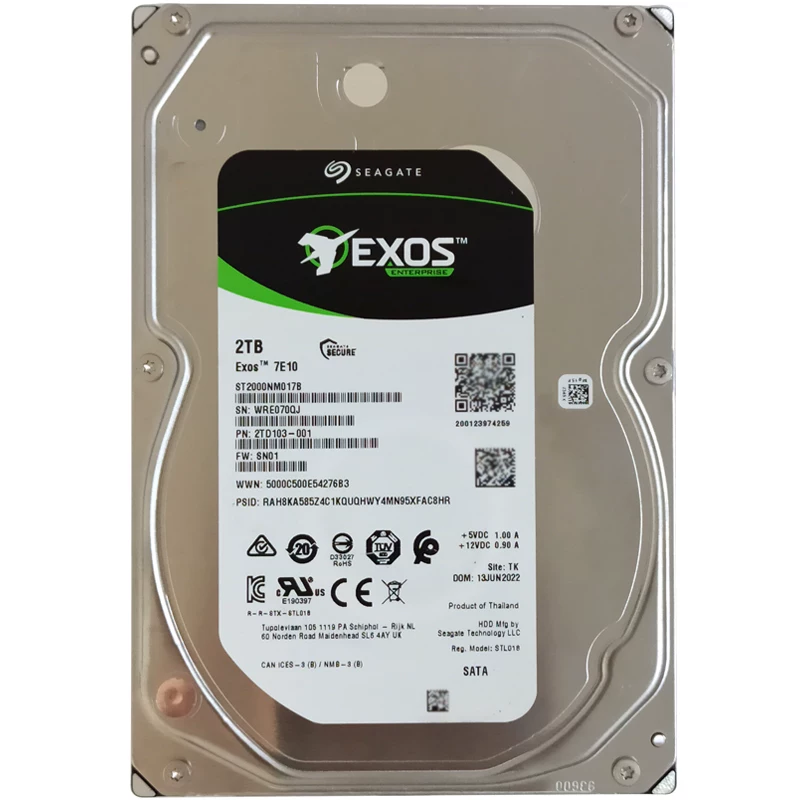 Seagate ST2000NM017B Galaxy enterprise-class 2T 7200 rpm NAS mechanical hard drive vertical 2TB