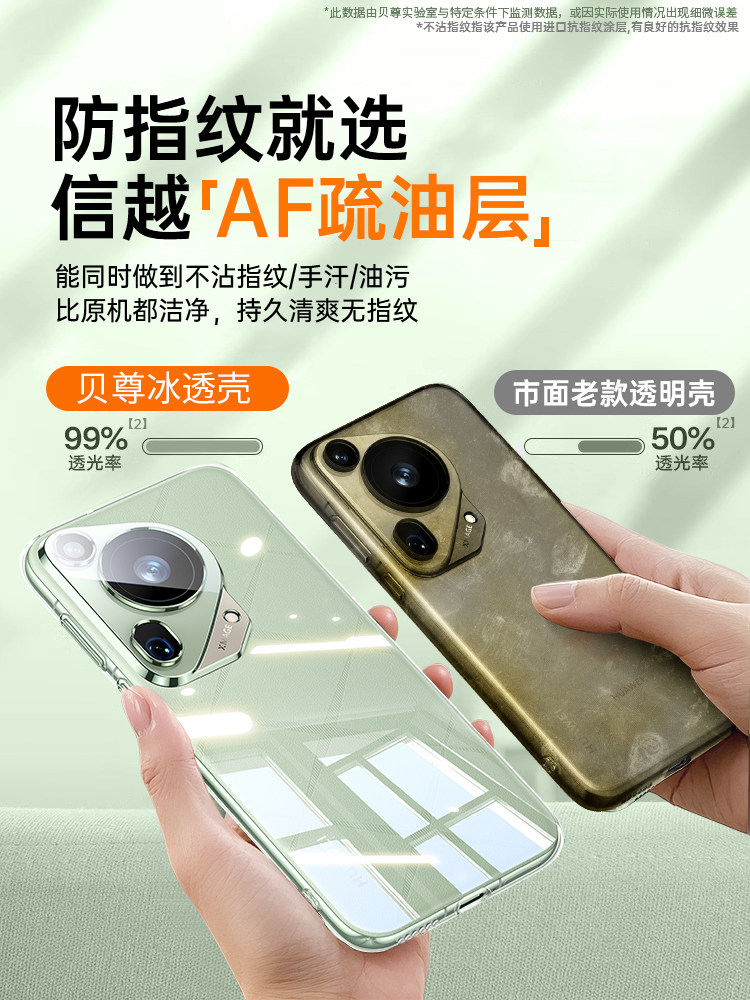 [Imported from Germany] Beizun Is Suitable for Huawei Pura70Ultra Phone Case, Pura80Ultra New Model, P70Pro+ Protective Cover, Ultra-Thin Transparent Lens, Anti-Drop, High-Grade Silicone Soft Case 80P