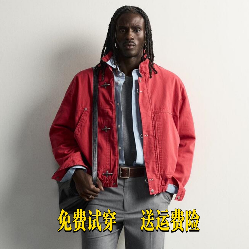 Za Discount 2026 Autumn New Men's Clothing Metal Knot Buckle Loose Washed Jacket Coat 4302370 600 Za Discount 2026 Autumn New Men's Clothing Metal Knot Buckle Loose Washed Jacket Coat 4302370 600