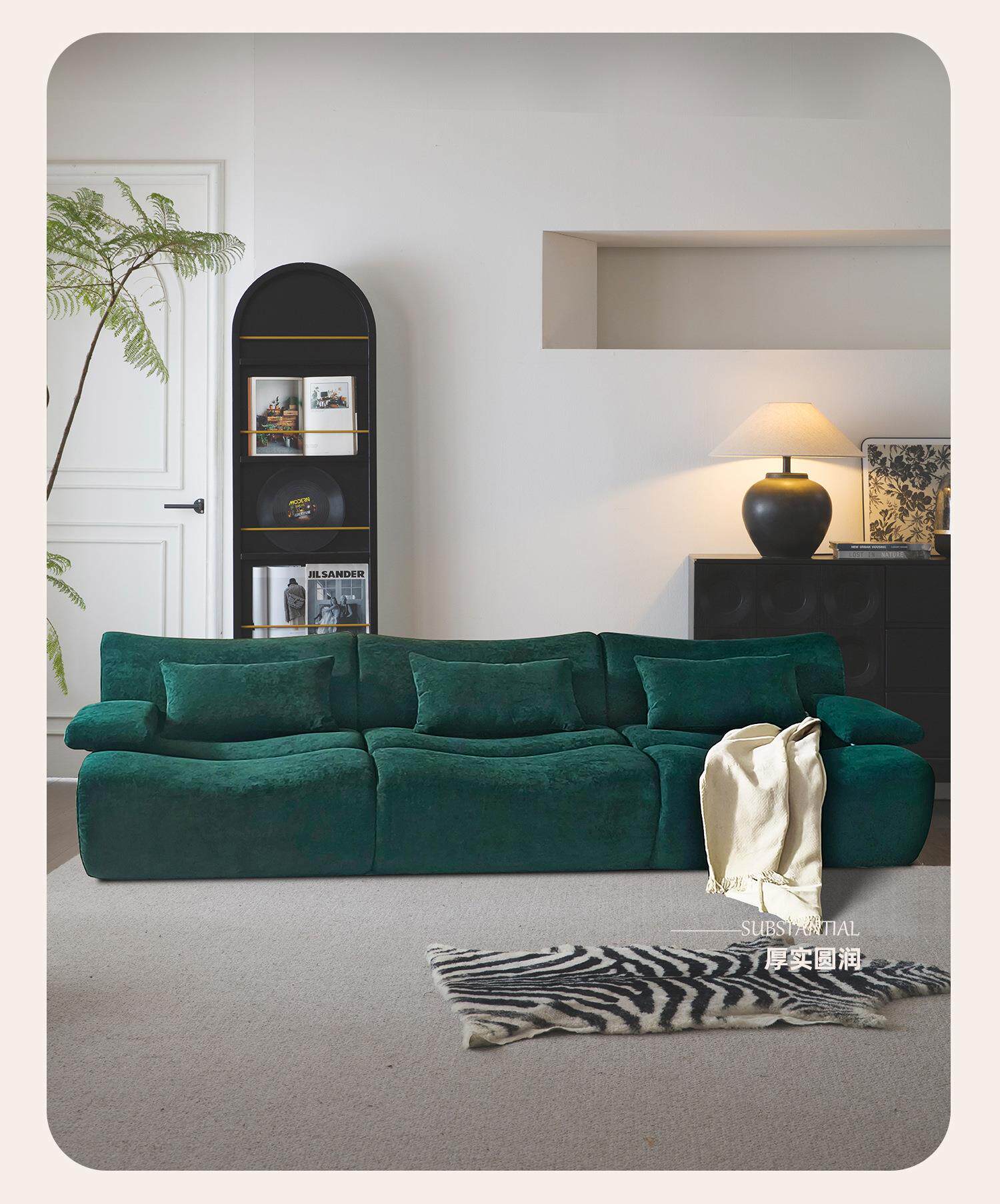 Функциональные диван 意大利竹节压缩沙发客厅小户型布艺意式直排外贸跨境卷包沙发