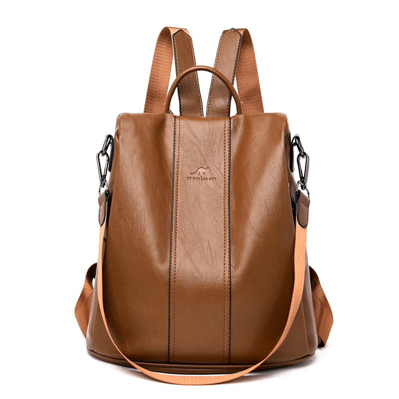 рюкзак anti-theft leather backpack women vintage shoulder bag ladie OTHER