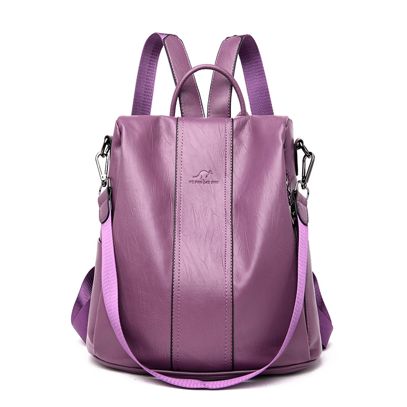 рюкзак anti-theft leather backpack women vintage shoulder bag ladie OTHER