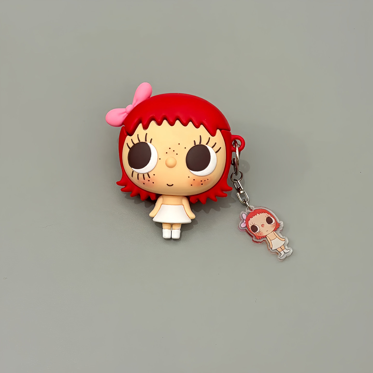 Cute Red-Haired Girl ‘Xiaoyu’ Airpods Pro with Keychain Charm AirPods Case