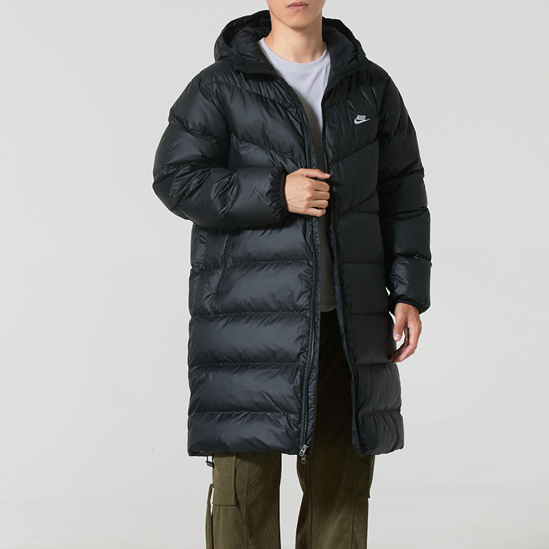 Nike Men's Sportswear Winter Hooded down Jacket High-Puff Duck down Long Outdoor Warm Casual Coat Nike Men's Sportswear Winter Hooded down Jacket High-Puff Duck down Long Outdoor Warm Casual Coat