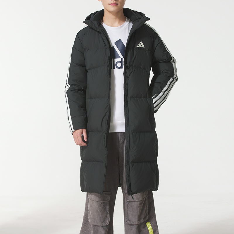 Adidas Official Long down Jacket for Men and Women, New Winter Sports Warm down Coat Adidas Official Long down Jacket for Men and Women, New Winter Sports Warm down Coat