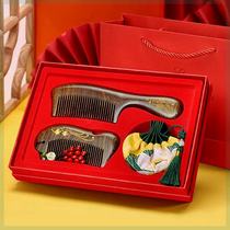 Mothers Day gift for mom girlfriend birthday girl wife teacher customer employee elder wooden comb set