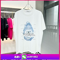 (Deposit) Summer new pure cotton mens and womens letter round neck short-sleeved soft short-sleeved loose shirts are versatile