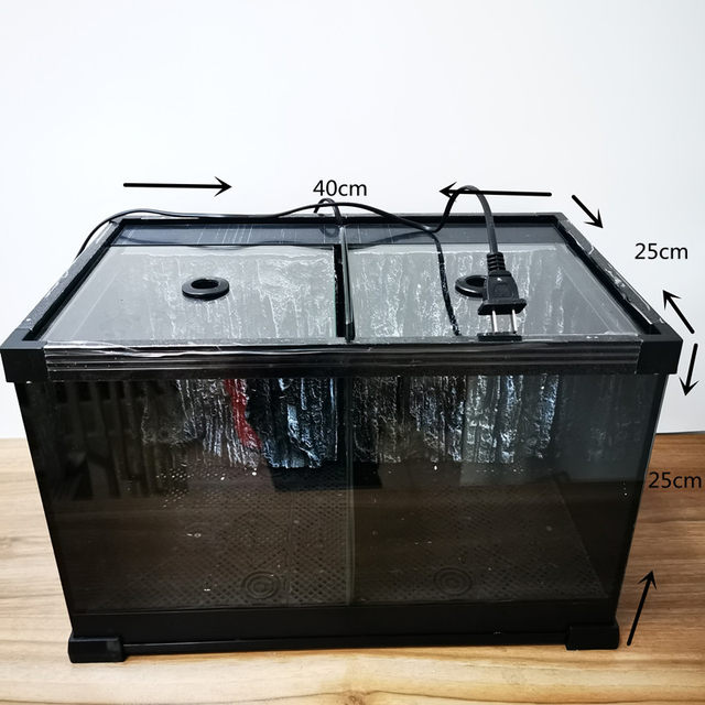 Brontosaurus group tank back filter fish with cover Chinese bucket small paired fish training PK tank with two grids on the side plus glass double fish tank