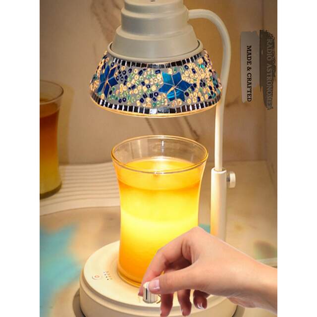 Melting wax lamp, fireless color melting bedroom decoration fragrance table lamp, can be raised and lowered, timed dimming, heating aromatherapy candle lamp