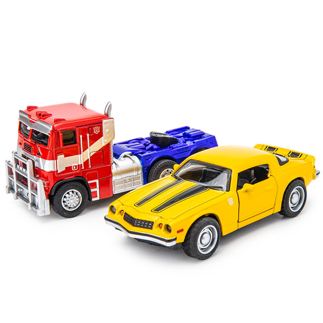 Genuine Transformers simulation Bumblebee Chevrolet Optimus Prime alloy truck toy children's pull-back car