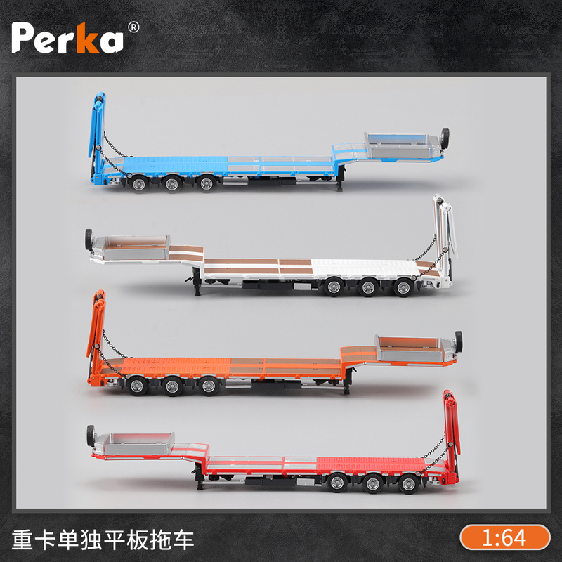 Poka 1:64 Scale Realistic Flatbed Cargo Truck Heavy-Duty Trailer Transport Vehicle Alloy Car Model Ornament Poka 1:64 Scale Realistic Flatbed Cargo Truck Heavy-Duty Trailer Transport Vehicle Alloy Car Model Ornament