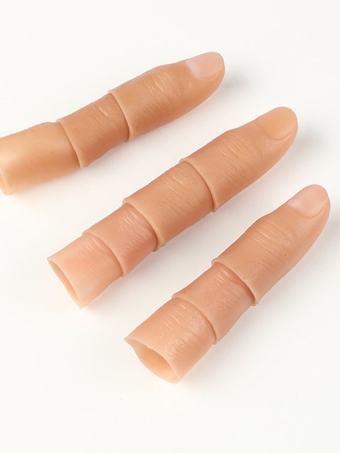New Universal Simulated Finger Cots Magic Props Plastic Thumb Cots Fake Large Set Picking Non-Slip Thickeneding